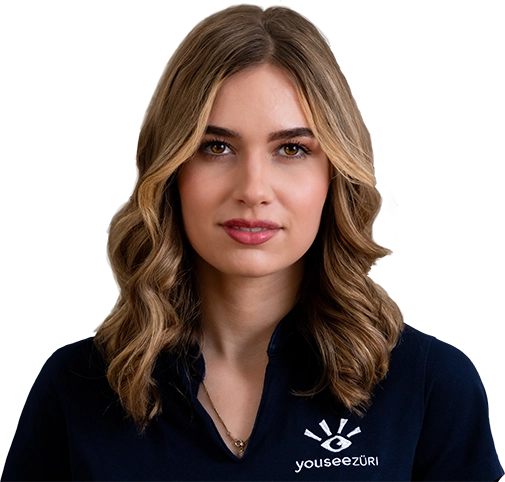 Augenlasern in Zürich - unsere medizinische Praxisassistentin Viana Wirtz in der YOUSEE.